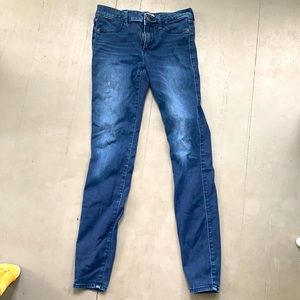 Dark fade skinny jeans